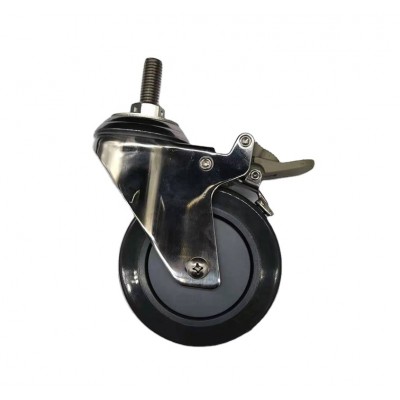 100mm Heavy Duty Stainless Steel PU Caster Wheel