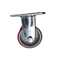 Heavy Duty 4inch Iron Cast Core Polyurethane Rigid Caster