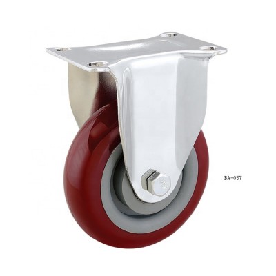 4" Industrial PU Rigid Caster Wheel for trolley