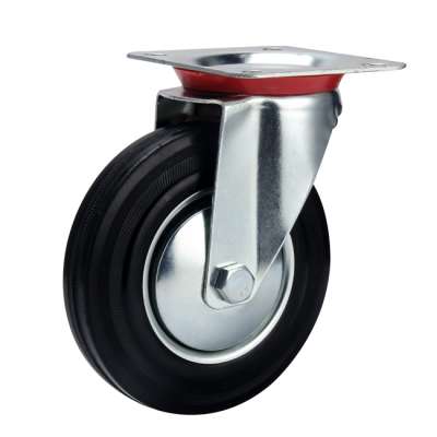 6 inch rubber swivel caster with cabinet