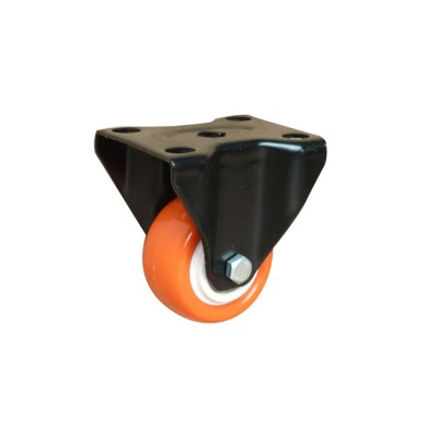 2inch Orange PU Furniture Wheel Rigid Castor