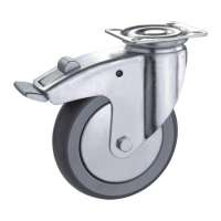 European standard casters Elastic TPR rubber caster wheel for milk trolley