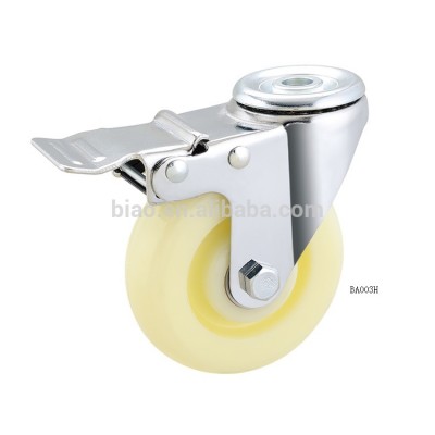 4inch Shopping Trolley White Nylon Wheel Caster