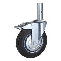 Long way steel core rubber scaffolding caster hot selling 200400 kg load weight castor