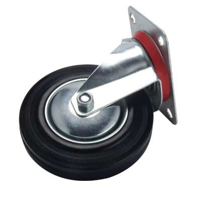 2017 hot sale Swivel Stem Caster Soft Rubber wheel