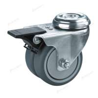 Long way durable 2 / 3 inch mini twin-wheel swivel light duty caster wheel