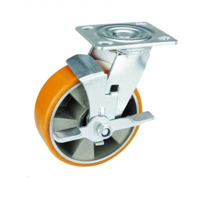 4inch 5inch 6inch 8inch Aluminium Core Heavy Duty PU Castor Wheel